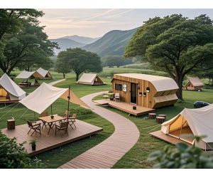  I want to build a camping site. What materials should I use for the construction?